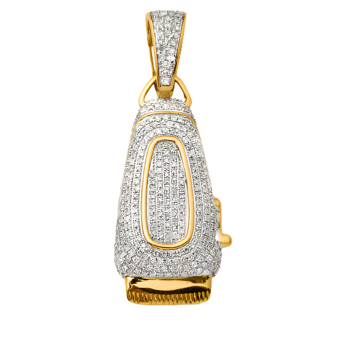 10KY 1.15CTW DIAMOND BARBER CLIPPERS PENDANT