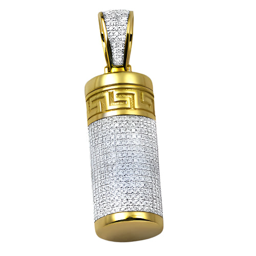 10KY 1.45CTW DIAMOND EMPTY CYLINDER URN PENDANT