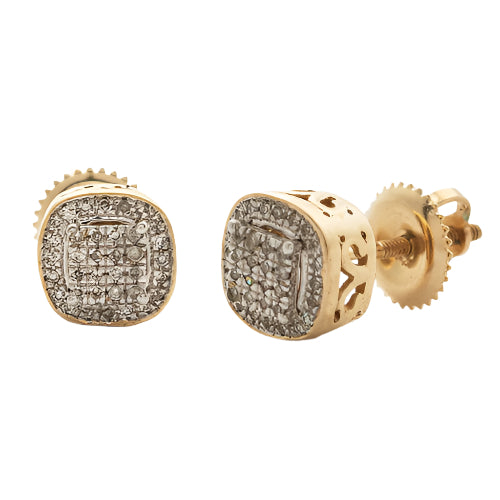 10KY 0.20CTW MICROPAVE DIAMOND SQUARE PRONG ER