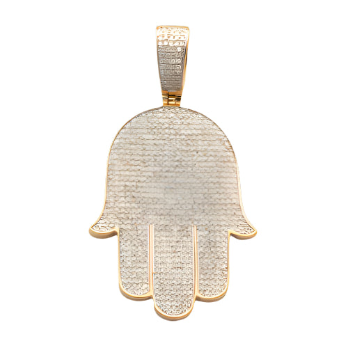 10KY 1.15CTW MICROPAVE DIAMOND HAZA PENDANT