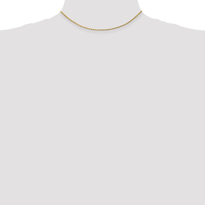 14k 1.75mm D/C Rope with Lobster Clasp Chain
