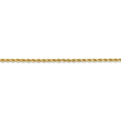 14k 2mm D/C Rope with Lobster Clasp Chain