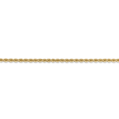 14k 2.25mm Regular Rope Chain