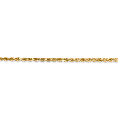 14k 2.25mm D/C Rope with Lobster Clasp Chain