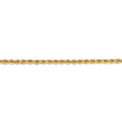 14k 2.75mm Diamond-cut Rope with Lobster Clasp Chain