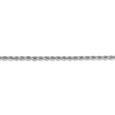 14k White Gold 2.75mm D/C Rope with Lobster Clasp Chain