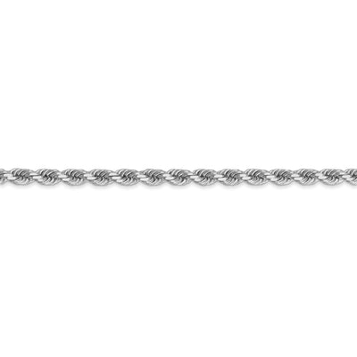 14k White Gold 3.5mm D/C Rope with Lobster Clasp Chain