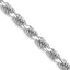 14k White Gold 3.5mm D/C Rope with Lobster Clasp Chain