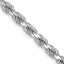 14k White Gold 4mm D/C Rope with Lobster Clasp Chain