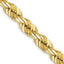 14K 7mm  D/C Rope with Fancy Lobster Clasp Chain