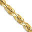 14K 10mm  D/C Rope with Fancy Lobster Clasp Chain