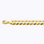 14K 14MM YELLOW GOLD SOLID CURB 18" CHAIN NECKLACE (AVAILABLE IN LENGTHS 7" - 30")