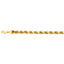 10K 5MM YELLOW GOLD DC HOLLOW ROPE 16" CHAIN NECKLACE (AVAILABLE IN LENGTHS 7" - 30")