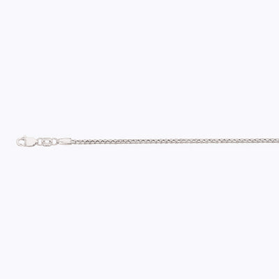 10K 1.5MM WHITE GOLD VENETIAN BOX 16" CHAIN NECKLACE (AVAILABLE IN LENGTHS 7" - 30")