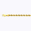 18K 5MM YELLOW GOLD SOLID DC ROPE 16" CHAIN NECKLACE (AVAILABLE IN LENGTHS 7" - 30")
