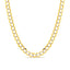 14K 5.5MM YELLOW GOLD SOLID PAVE CURB 28" CHAIN NECKLACE (AVAILABLE IN LENGTHS 7" - 30")