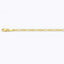 10K 2.5MM YELLOW GOLD SOLID FIGARO 16" CHAIN NECKLACE (AVAILABLE IN LENGTHS 7" - 30")