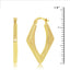 14K Yellow Gold, Diamond-Shaped 30x24mm Hoop Earrings