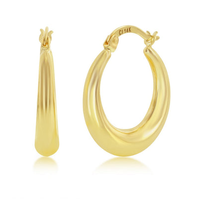 14K Yellow Gold, 20mm Hoop Earrings