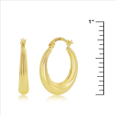 14K Yellow Gold, 20mm Hoop Earrings