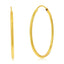 14K Yellow Gold, 30x25mm Oval Hoop Earrings