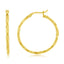 14K Yellow Gold, 32mm Twist Hoop Earrings