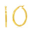 14K Yellow Gold, 31mm Hoop Earrings