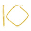 14K Yellow Gold, 36mm Square Hoop Earrings