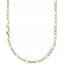 14K 2.5MM TRICOLOR GOLD SOLID FIGARO 20" CHAIN NECKLACE (AVAILABLE IN LENGTHS 7" - 30")