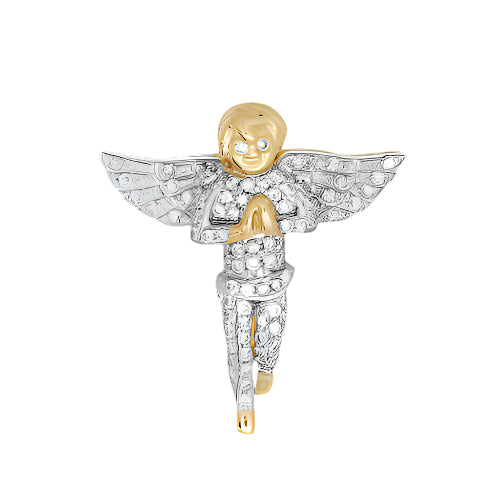 10KY 0.85CTW DIAMOND ANGEL PENDANT