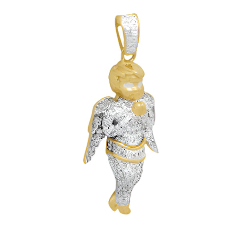 10KY 0.50CTW DIAMOND PRAYING HANDS ANGEL PENDANT