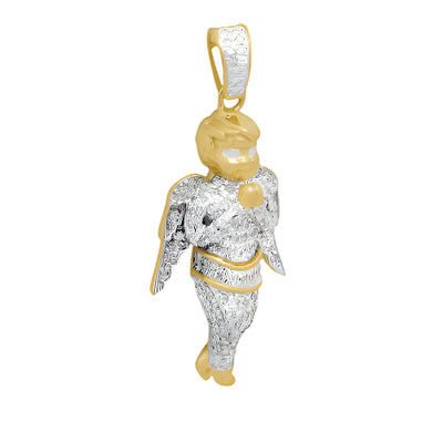 10KY 0.50CTW DIAMOND PRAYING HANDS ANGEL PENDANT