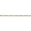 14k 2.5mm Semi-Solid Figaro Chain