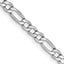 14k WG 3.5mm Semi-Solid Figaro Chain