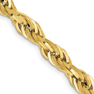 14ky 5.4mm Semi-Solid Rope Chain
