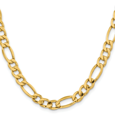 14k 8.5mm Semi-Solid Figaro Chain