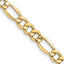 14k 8.5mm Semi-Solid Figaro Chain