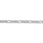 14k WG 4.4mm Semi-Solid Figaro Chain