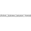 14k WG 5.75mm Semi-Solid Figaro Chain