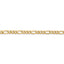 14k 3.5mm Semi-Solid Figaro Chain