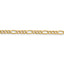 14k 4.2mm Semi-Solid Figaro Chain