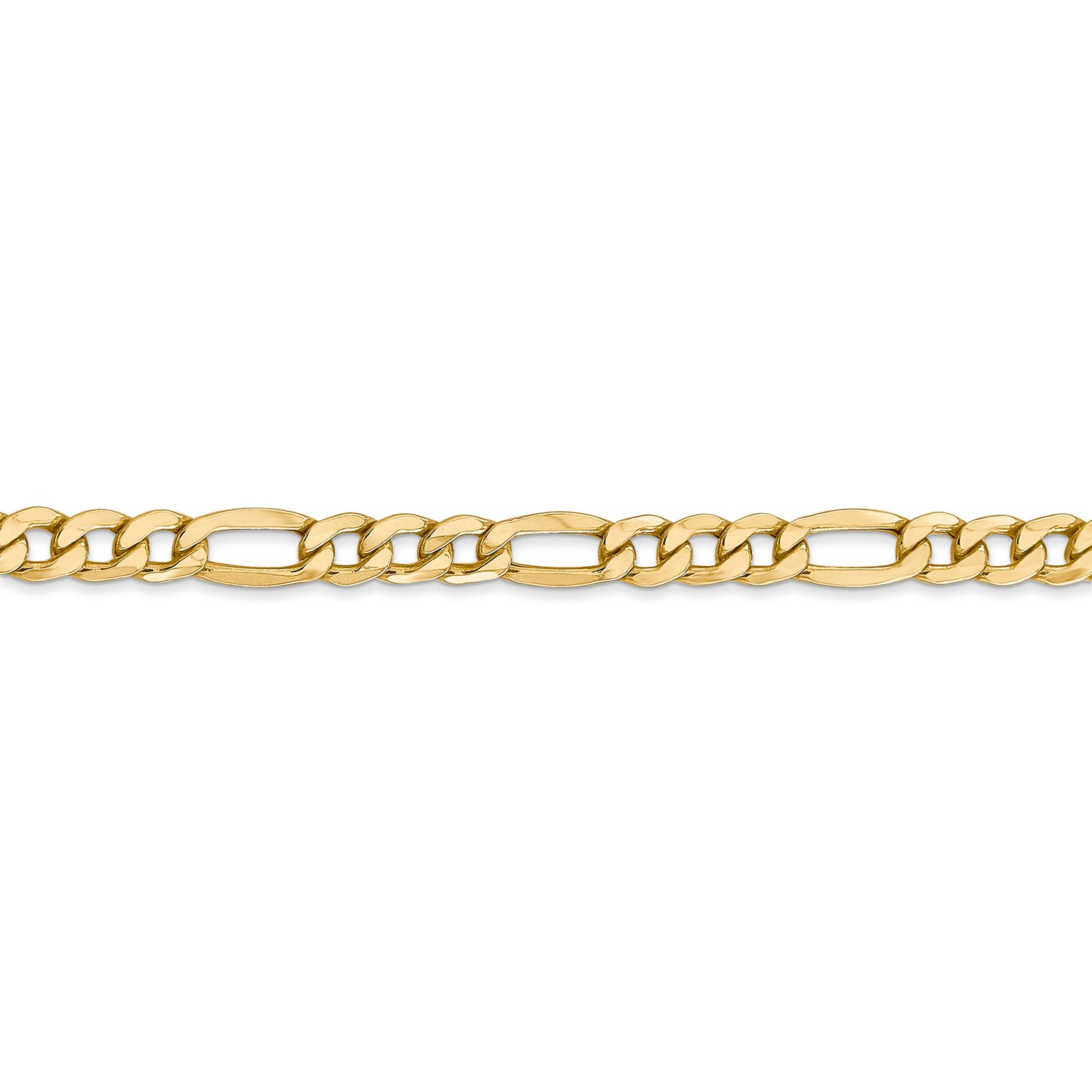 14k 5.75mm Semi-Solid Figaro Chain