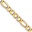 14k 5.75mm Semi-Solid Figaro Chain