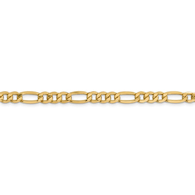 14k 6.25mm Semi-Solid Figaro Chain