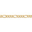 14k 7.3mm Semi-Solid Figaro Chain