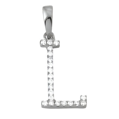 14KW 0.12CTW DIAMOND INITIAL PENDANT