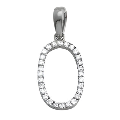 14KW 0.15CTW DIAMOND INITIAL PENDANT