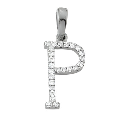 14KW 0.15CTW DIAMOND INITIAL PENDANT
