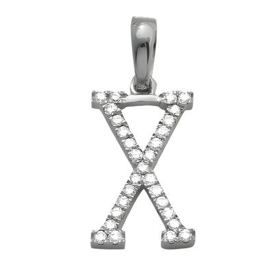 14KW 0.15CTW DIAMOND INITIAL PENDANT
