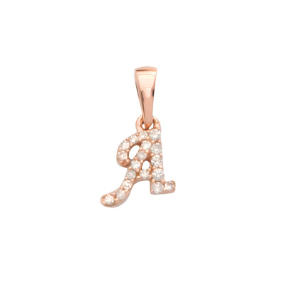 14KR 0.06CTW DIAMOND INITIAL PENDANT
